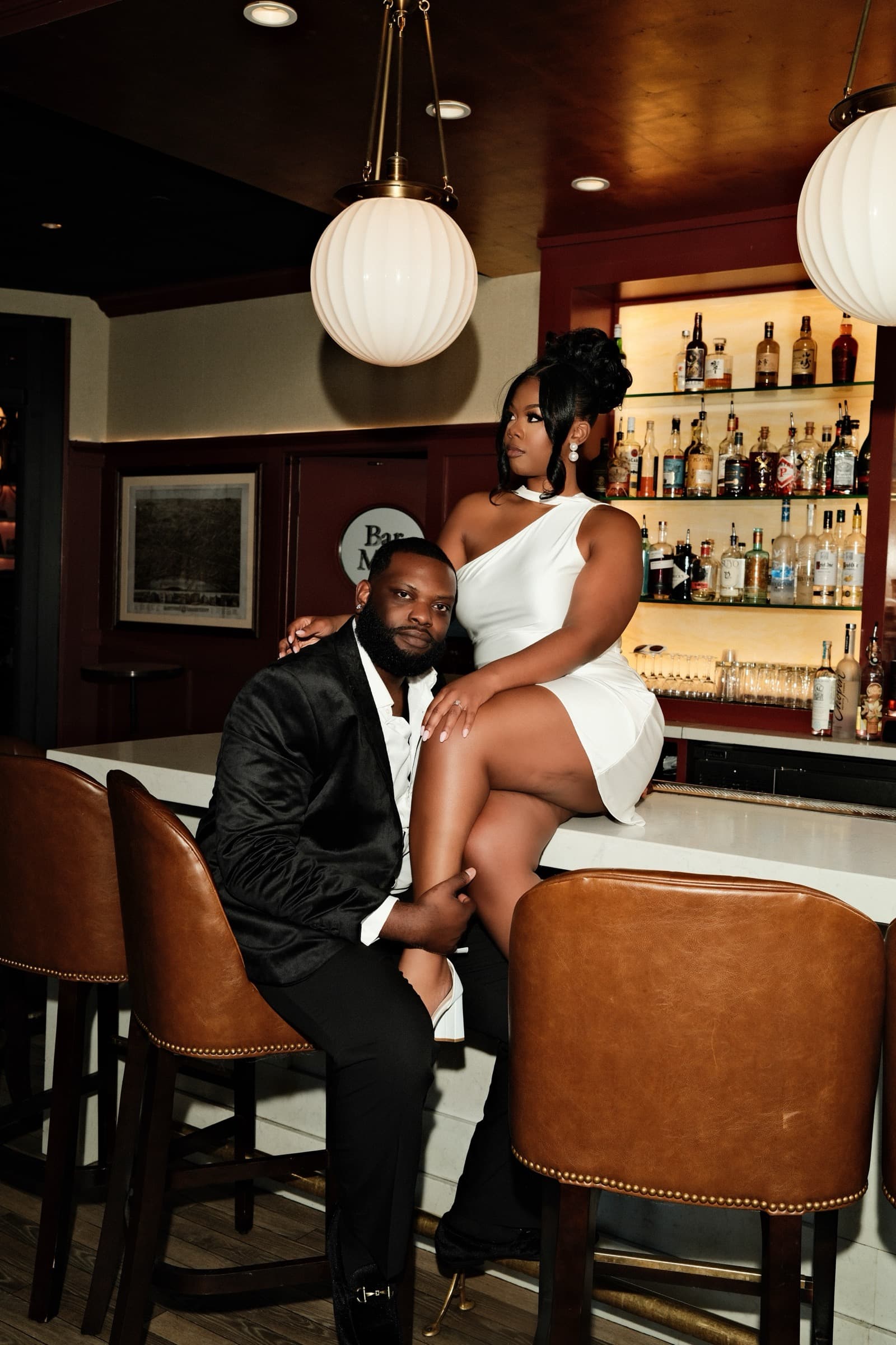 Kevin and Billie at the bar